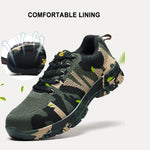 Load image into Gallery viewer, Men Indestructible Work Shoes Camouflage Military Boots Stab-proof And Anti-piercing Steel Toe Cap Safety Boots
