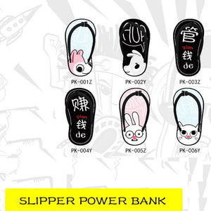 Mini Slipper Power Bank 10000mAh Portable Lightweight USB Charger for Iphone Android