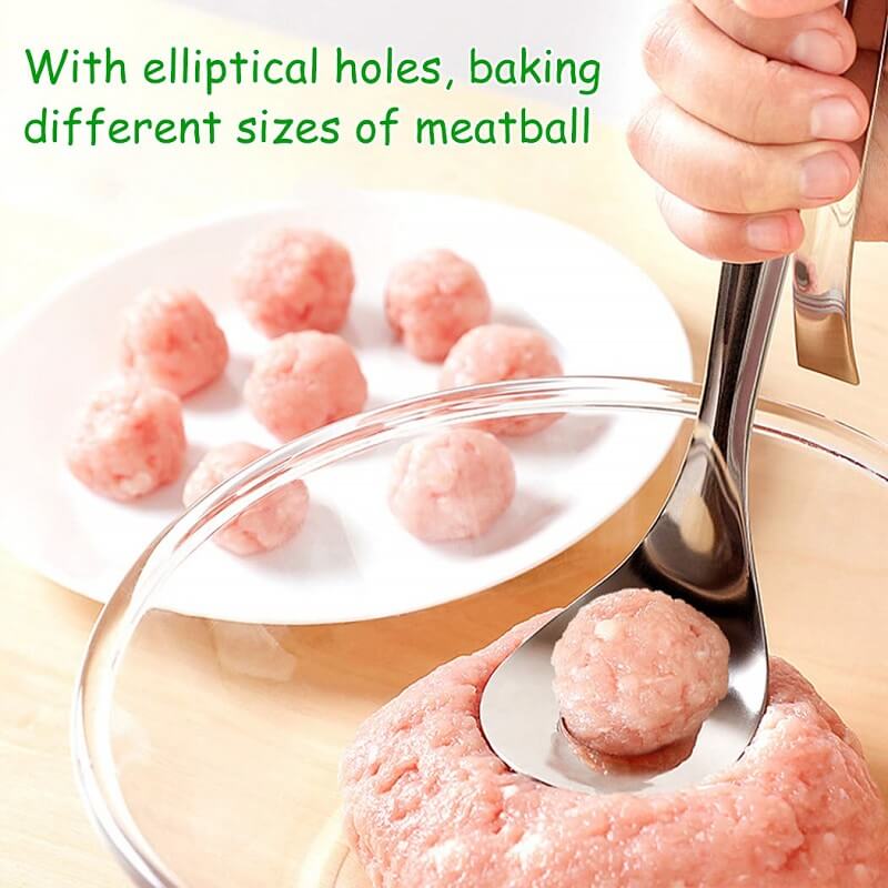 Non-Stick Meatball Spoon Maker Kitchen Stainless Steel DIY Fish Meat Mold Tools