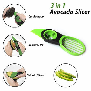 Professional 3-in-1 Avocado Slicer Comfortable Grips Splits Pitter Kitchen Tools