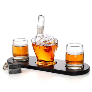 【🖕Free Shipping🖕] Middle Finger Whiskey Wine Decanter With 2 Glasses Set