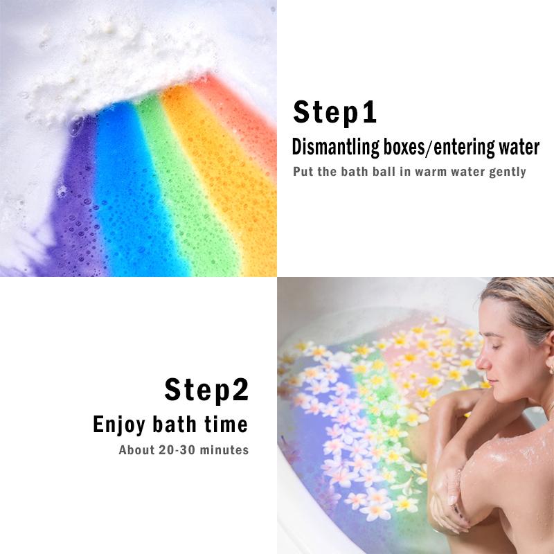 [Buy 3 Get 1] Natural Organic Rich Bubble Colorful Cloud Rainbow Bath Bombs